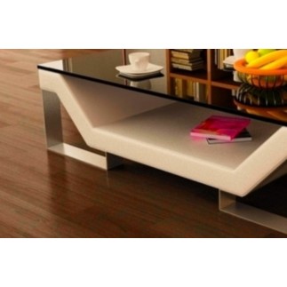 Table basse design PERLE, beige, 120×70×42 cm