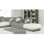 Canapé d'angle en cuir italien 7/8 places ELIXIR, gris clair et blanc, angle droit (vu de face), 1 pouf inclus, table offerte Canapé d'angle en cuir italien 7/8 places ELIXIR, gris clair et blanc, angle droit (vu de face), 1 pouf inclus, table offerte