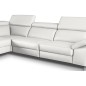 - Canapé d'angle en 100% tout cuir épais de luxe italien, 5/6 places KASINI, blanc cassé, angle gauche - Canapé d'angle en 100% tout cuir épais de luxe italien, 5/6 places KASINI, blanc cassé, angle gauche