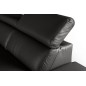 Canapé d'angle en 100% tout cuir épais de luxe italien, 5/6 places KASINI, noir, angle droit Canapé d'angle en 100% tout cuir épais de luxe italien, 5/6 places KASINI, noir, angle droit