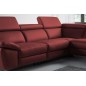 Canapé d'angle en 100% tout cuir épais de luxe italien, 5/6 places KASINI, rouge bordeaux, angle droit Canapé d'angle en 100% tout cuir épais de luxe italien, 5/6 places KASINI, rouge bordeaux, angle droit