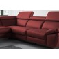 Canapé d'angle en 100% tout cuir épais de luxe italien, 5/6 places KASINI, rouge bordeaux, angle gauche Canapé d'angle en 100% tout cuir épais de luxe italien, 5/6 places KASINI, rouge bordeaux, angle gauche