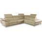 Canapé d'angle en 100% tout cuir épais de luxe italien, 5/6 places KASINI, beige, angle droit Canapé d'angle en 100% tout cuir épais de luxe italien, 5/6 places KASINI, beige, angle droit