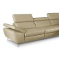 Canapé d'angle en 100% tout cuir épais de luxe italien, 5/6 places KASINI, beige, angle droit Canapé d'angle en 100% tout cuir épais de luxe italien, 5/6 places KASINI, beige, angle droit