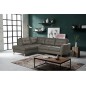 - Canapé d'angle convertible en cuir italien de luxe 5 places NORIA avec coffre, gris foncé, angle gauche - Canapé d'angle convertible en cuir italien de luxe 5 places NORIA avec coffre, gris foncé, angle gauche
