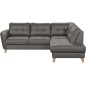 Canapé d'angle convertible en cuir italien de luxe 5 places NORIA avec coffre, gris foncé, angle droit Canapé d'angle convertible en cuir italien de luxe 5 places NORIA avec coffre, gris foncé, angle droit