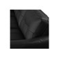 Canapé d'angle convertible en cuir italien de luxe 5 places NORIA avec coffre, noir, angle gauche Canapé d'angle convertible en cuir italien de luxe 5 places NORIA avec coffre, noir, angle gauche