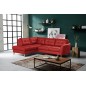 Canapé d'angle convertible en cuir italien de luxe 5 places NORIA avec coffre, rouge foncé, angle gauche Canapé d'angle convertible en cuir italien de luxe 5 places NORIA avec coffre, rouge foncé, angle gauche
