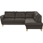Canapé d'angle convertible en cuir italien de luxe 5 places NORIA avec coffre, chocolat, angle droit Canapé d'angle convertible en cuir italien de luxe 5 places NORIA avec coffre, chocolat, angle droit