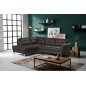 Canapé d'angle convertible en cuir italien de luxe 5 places NORIA avec coffre, chocolat, angle gauche Canapé d'angle convertible en cuir italien de luxe 5 places NORIA avec coffre, chocolat, angle gauche