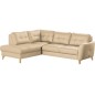 Canapé d'angle convertible en cuir italien de luxe 5 places NORIA avec coffre, beige, angle gauche Canapé d'angle convertible en cuir italien de luxe 5 places NORIA avec coffre, beige, angle gauche