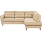 Canapé d'angle convertible en cuir italien de luxe 5 places NORIA avec coffre, beige, angle droit Canapé d'angle convertible en cuir italien de luxe 5 places NORIA avec coffre, beige, angle droit