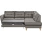 Canapé d'angle convertible en cuir italien de luxe 5 places NORIA avec coffre, taupe, angle droit Canapé d'angle convertible en cuir italien de luxe 5 places NORIA avec coffre, taupe, angle droit