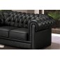 Ensemble composé de 2 canapés 2 places en cuir italien CHESTERFIELD, noir Ensemble composé de 2 canapés 2 places en cuir italien CHESTERFIELD, noir