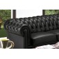 Ensemble composé de 2 canapés 2 places en cuir italien CHESTERFIELD, noir Ensemble composé de 2 canapés 2 places en cuir italien CHESTERFIELD, noir
