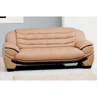 Canapé 3 places en cuir italien BENSON, beige.