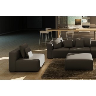 Canapé modulable COMBINO CUIR PRESTIGE LUXE, NOIR