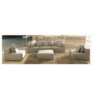 2eme PAIEMENT DE COMMANDE: canapé modulable COMBINO personnalisé sur demande du client en 100% TOUT CUIR PRESTIGE LUXE gris clai
