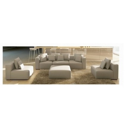 2eme PAIEMENT DE COMMANDE: canapé modulable COMBINO personnalisé sur demande du client en 100% TOUT CUIR PRESTIGE LUXE gris clai