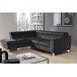Canapé d'angle convertible en velours luxe 5 places, ASTERIA gris foncé, angle gauche Canapé d'angle convertible en velours luxe 5 places, ASTERIA gris foncé, angle gauche