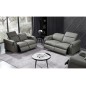 Ensemble avec 4 relax électriques, 2 canapés 2 places en cuir italien buffle TOPRELAX, gris foncé Ensemble avec 4 relax électriques, 2 canapés 2 places en cuir italien buffle TOPRELAX, gris foncé