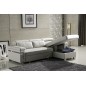 Canapé d'angle convertible en cuir buffle italien 5 places, ALLURE, blanc, angle droit Canapé d'angle convertible en cuir buffle italien 5 places, ALLURE, blanc, angle droit