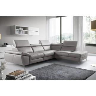 3eme paiement ET SOLDE de la commande : CANAPÉ D'ANGLE RELAX EN 100% TOUT CUIR ÉPAIS DE LUXE ITALIEN AVEC RELAX ÉLECTRIQUE, 5/6