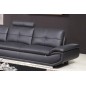 Canapé d'angle en cuir buffle italien de luxe 6/7 places BELLALIGNA, noir, angle gauche Canapé d'angle en cuir buffle italien de luxe 6/7 places BELLALIGNA, noir, angle gauche