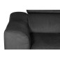 Canapé d'angle en velours luxe 5 places, ASHLEY, gris foncé, angle droit (vu de face) Canapé d'angle en velours luxe 5 places, ASHLEY, gris foncé, angle droit (vu de face)