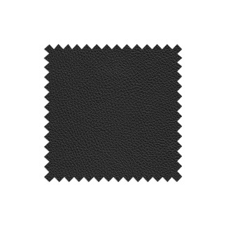 Canapé taille 2 places en 100% tout cuir épais de luxe italien, PERLA, noir