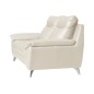 Canapé taille 2 places en 100% tout cuir épais de luxe italien, PERLA, blanc cassé, Ecru Canapé taille 2 places en 100% tout cuir épais de luxe italien, PERLA, blanc cassé, Ecru