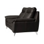 Canapé taille 2 places en 100% tout cuir épais de luxe italien, PERLA, chocolat Canapé taille 2 places en 100% tout cuir épais de luxe italien, PERLA, chocolat