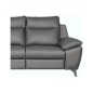 Canapé taille 2 places en 100% tout cuir épais de luxe italien, PERLA, gris Canapé taille 2 places en 100% tout cuir épais de luxe italien, PERLA, gris
