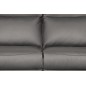 Canapé taille 2 places en 100% tout cuir épais de luxe italien, PERLA, gris Canapé taille 2 places en 100% tout cuir épais de luxe italien, PERLA, gris