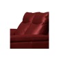 Canapé taille 2 places en 100% tout cuir épais de luxe italien, PERLA, rouge foncé Canapé taille 2 places en 100% tout cuir épais de luxe italien, PERLA, rouge foncé