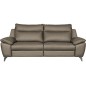 Canapé taille 2 places en 100% tout cuir épais de luxe italien, PERLA, taupe Canapé taille 2 places en 100% tout cuir épais de luxe italien, PERLA, taupe
