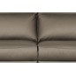 Canapé taille 2 places en 100% tout cuir épais de luxe italien, PERLA, taupe Canapé taille 2 places en 100% tout cuir épais de luxe italien, PERLA, taupe