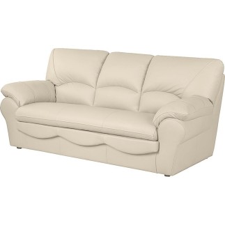 Canapé 3 places en 100% tout cuir italien vachette OSATIS, couleur beige
