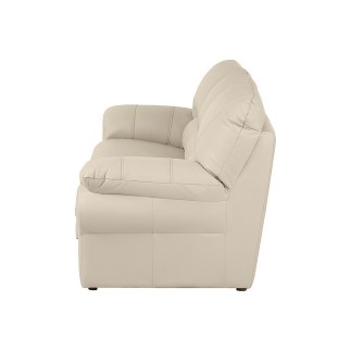 Canapé 3 places en 100% tout cuir italien vachette OSATIS, couleur beige