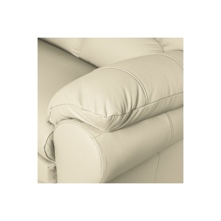 Canapé 2 places en 100% tout cuir italien vachette OSATIS, couleur beige