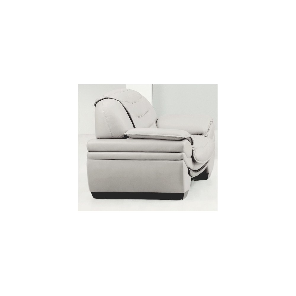 Fauteuil 1 place en cuir italien BENSON, blanc. Fauteuil 1 place en cuir italien BENSON, blanc.