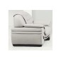 Fauteuil 1 place en cuir italien BENSON, blanc. Fauteuil 1 place en cuir italien BENSON, blanc.