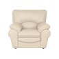 Fauteuil 1 place en 100% tout cuir italien vachette OSATIS, couleur beige