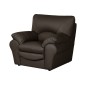 Fauteuil 1 place en 100% tout cuir italien vachette OSATIS, couleur chocolat Fauteuil 1 place en 100% tout cuir italien vachette OSATIS, couleur chocolat