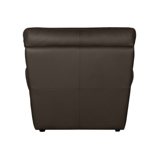 Fauteuil 1 place en 100% tout cuir italien vachette OSATIS, couleur chocolat