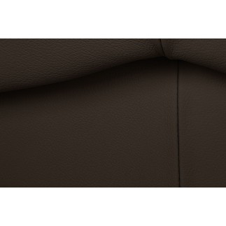 Canapé 2 places en 100% tout cuir italien vachette OSATIS, couleur chocolat