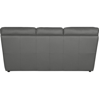 Canapé 3 places en 100% tout cuir italien vachette OSATIS, couleur gris foncé