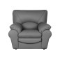 Fauteuil 1 place en 100% tout cuir italien vachette OSATIS, couleur gris foncé Fauteuil 1 place en 100% tout cuir italien vachette OSATIS, couleur gris foncé