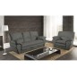 Fauteuil 1 place en 100% tout cuir italien vachette OSATIS, couleur gris foncé Fauteuil 1 place en 100% tout cuir italien vachette OSATIS, couleur gris foncé