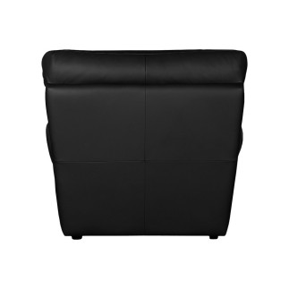 Fauteuil 1 place en 100% tout cuir italien vachette OSATIS, couleur noir